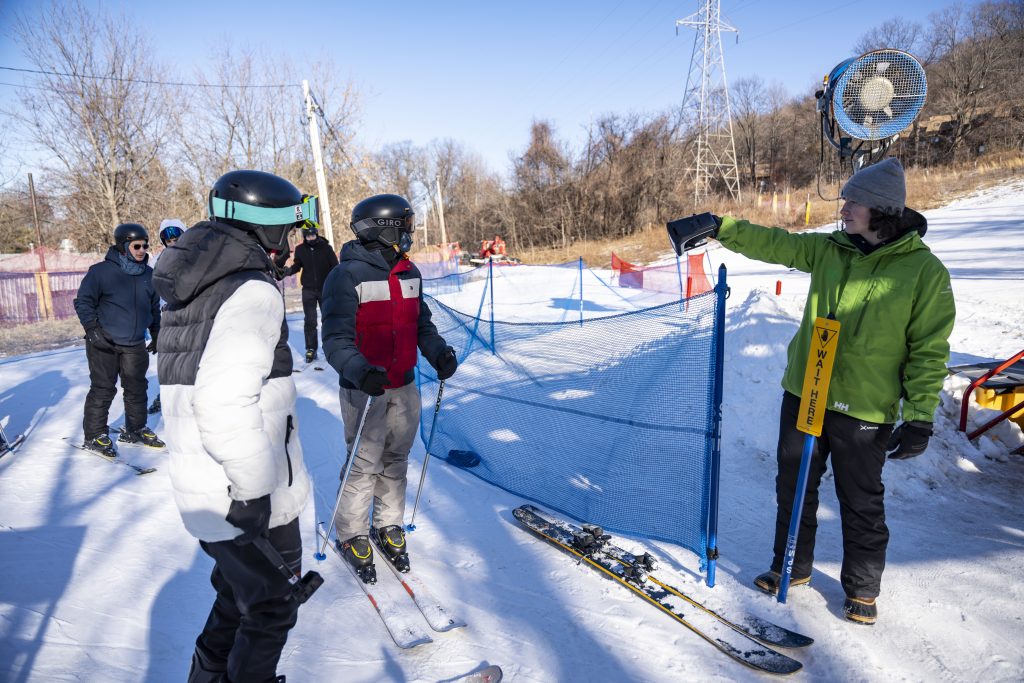 Mountain Creek customers being scanned by a cellular connected RFID hand scanner.